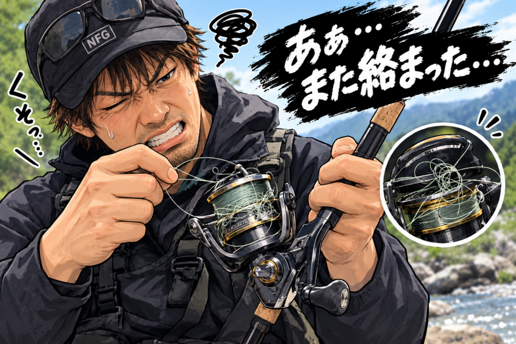 スピニングリールのライントラブル対処法と解決策